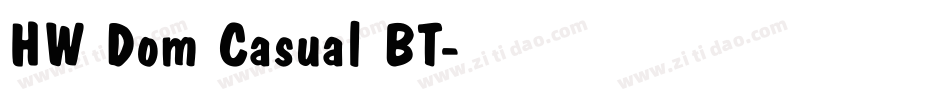 HW Dom Casual BT字体转换
